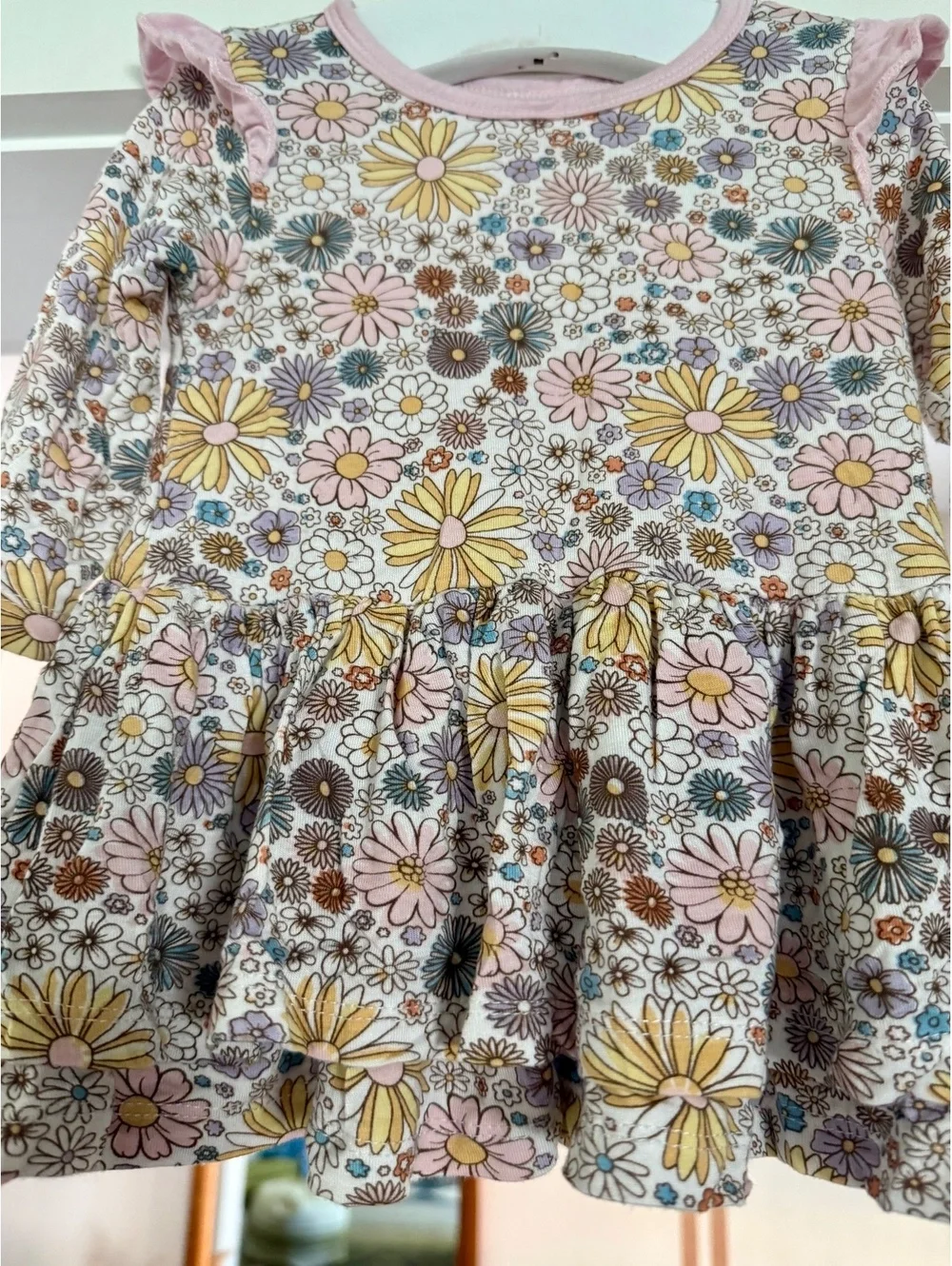 Milkberry Floral Bamboo Dress Sz 3-6 Months EUC